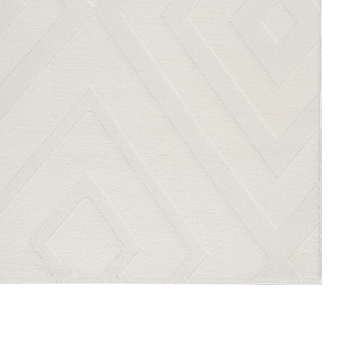 TEPPICH Cremeweiß 80/300 cm Borah - Creme/Weiß, Textil (80/300cm) - Beliani