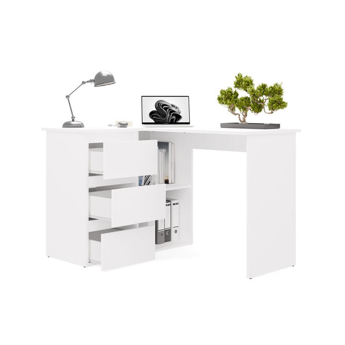SCHREIBTISCH Weiß 120/75/49 - Weiß, Holzwerkstoff (90/50/75cm) - RAUMHIRSCH FURNITURE