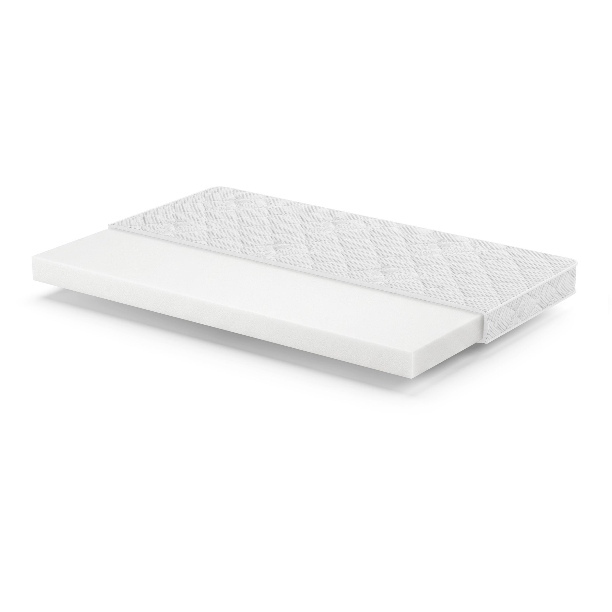 KALTSCHAUMMATRATZE Ergo+ 10 cm, Schaummatratze, H2, 120x200 - Weiß, Kunststoff (120/200cm) - Beautysofa