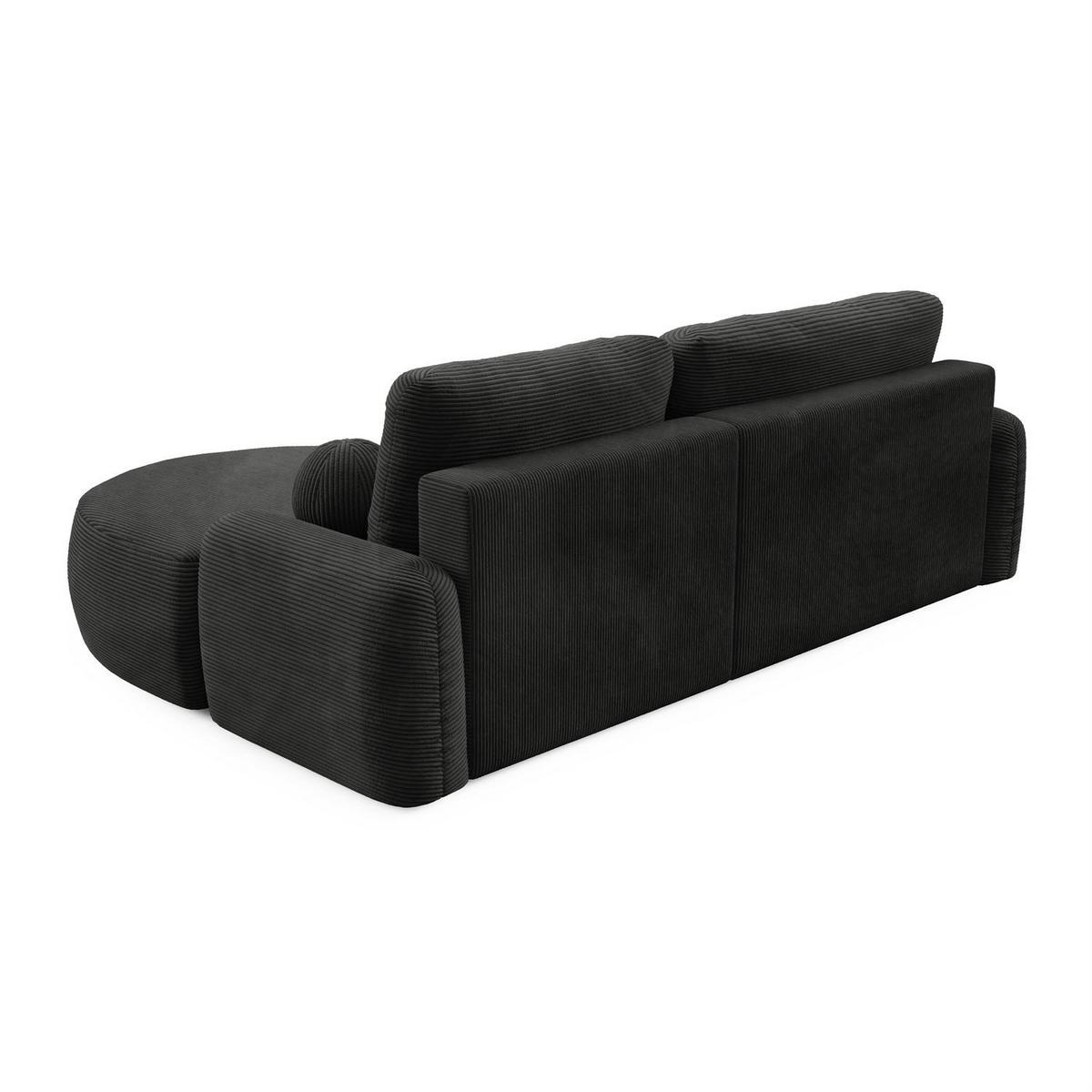 ECKSOFA CLEO II mit Schlaffunktion Version Rechte Poso 34 - Dunkelgrau, Kunststoff (264/172cm) - Lookway