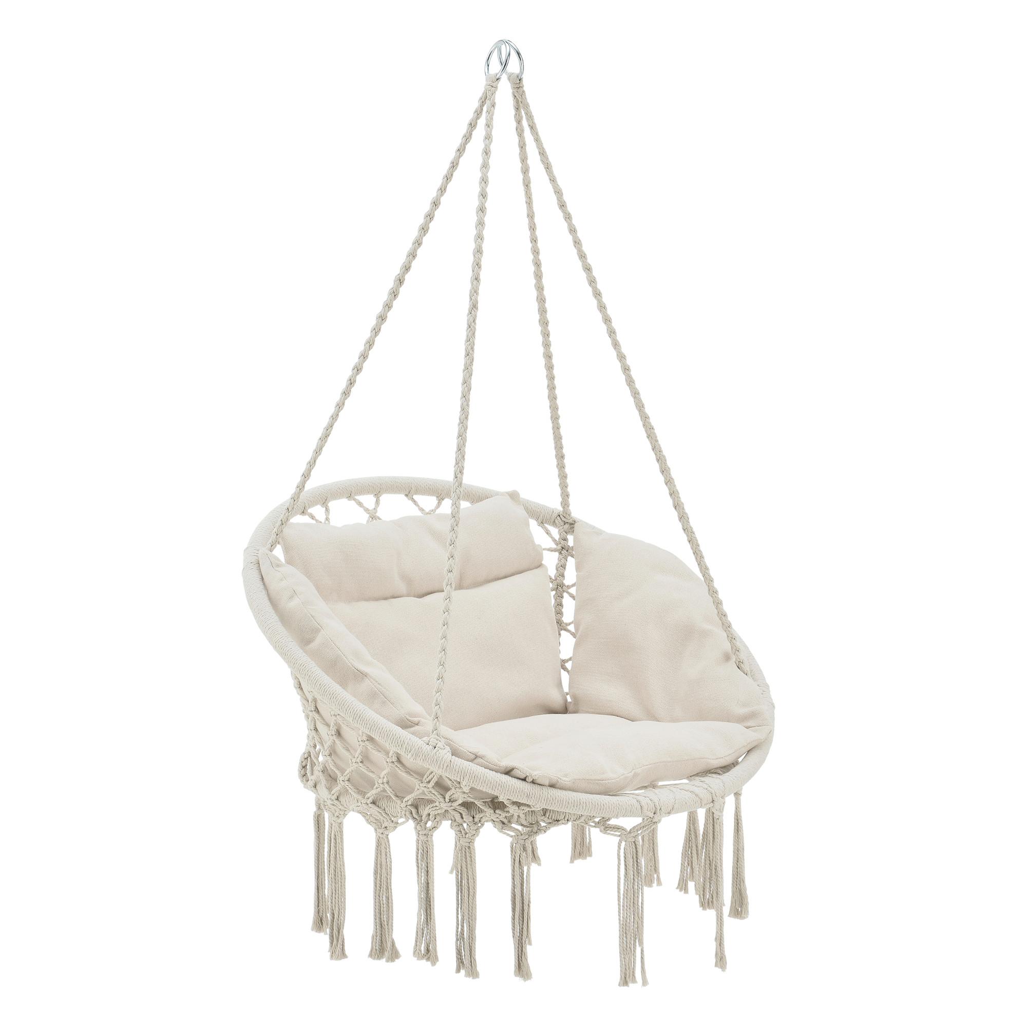 HÄNGESESSEL Kailua - Creme, Textil (80/135/80cm) - casa.pro