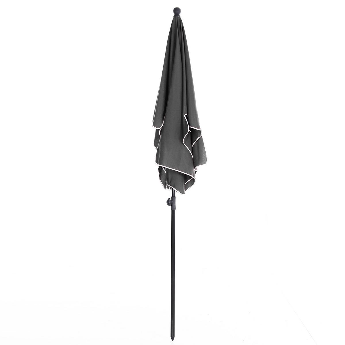 SONNENSCHIRM, Aluminium, Metall, Grau - Grau, Metall (130/198cm) - Outsunny