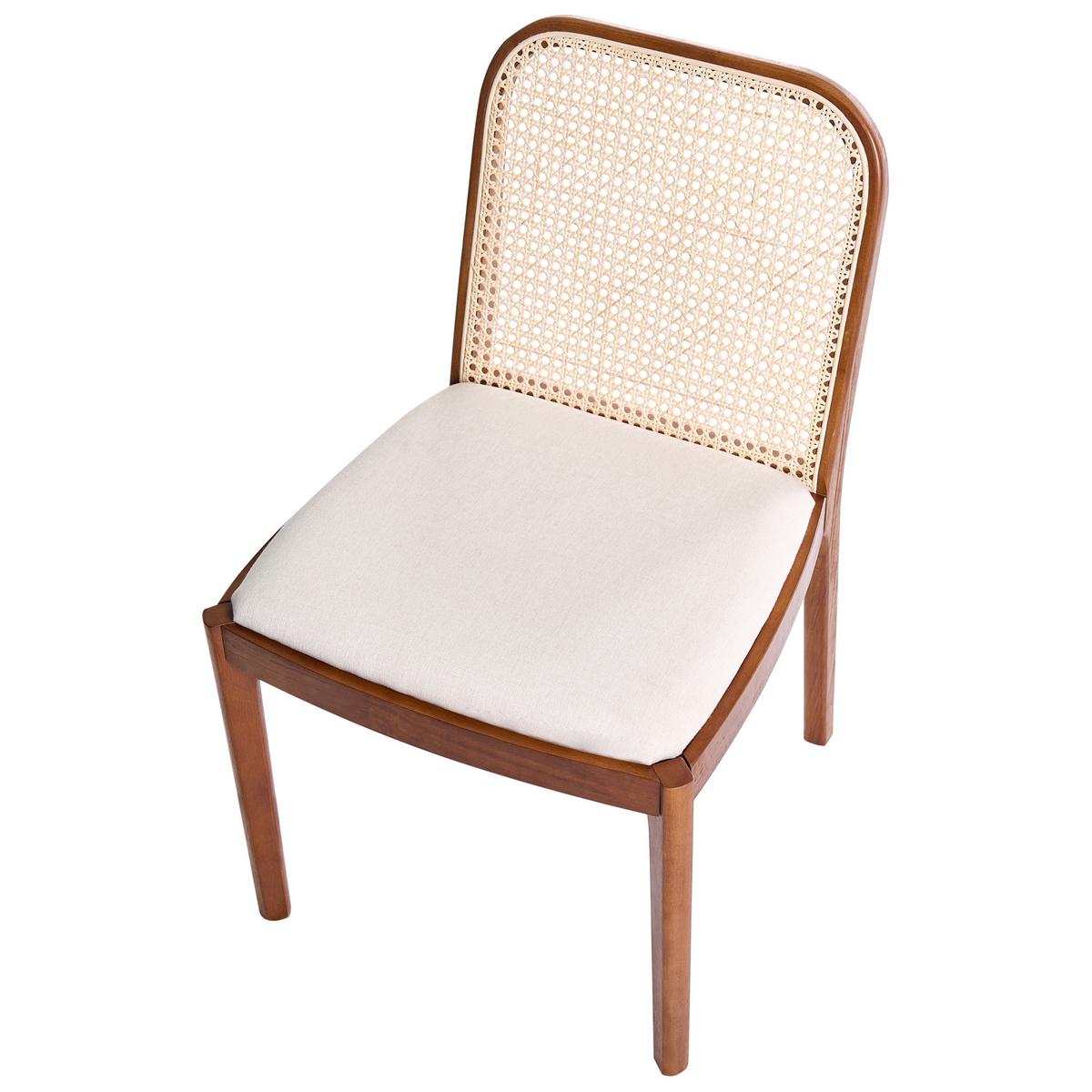 ESSZIMMERSTUHL 2er-Set Stoff Braun/Beige Edina - Beige, Textil (50/80/54cm) - Beliani