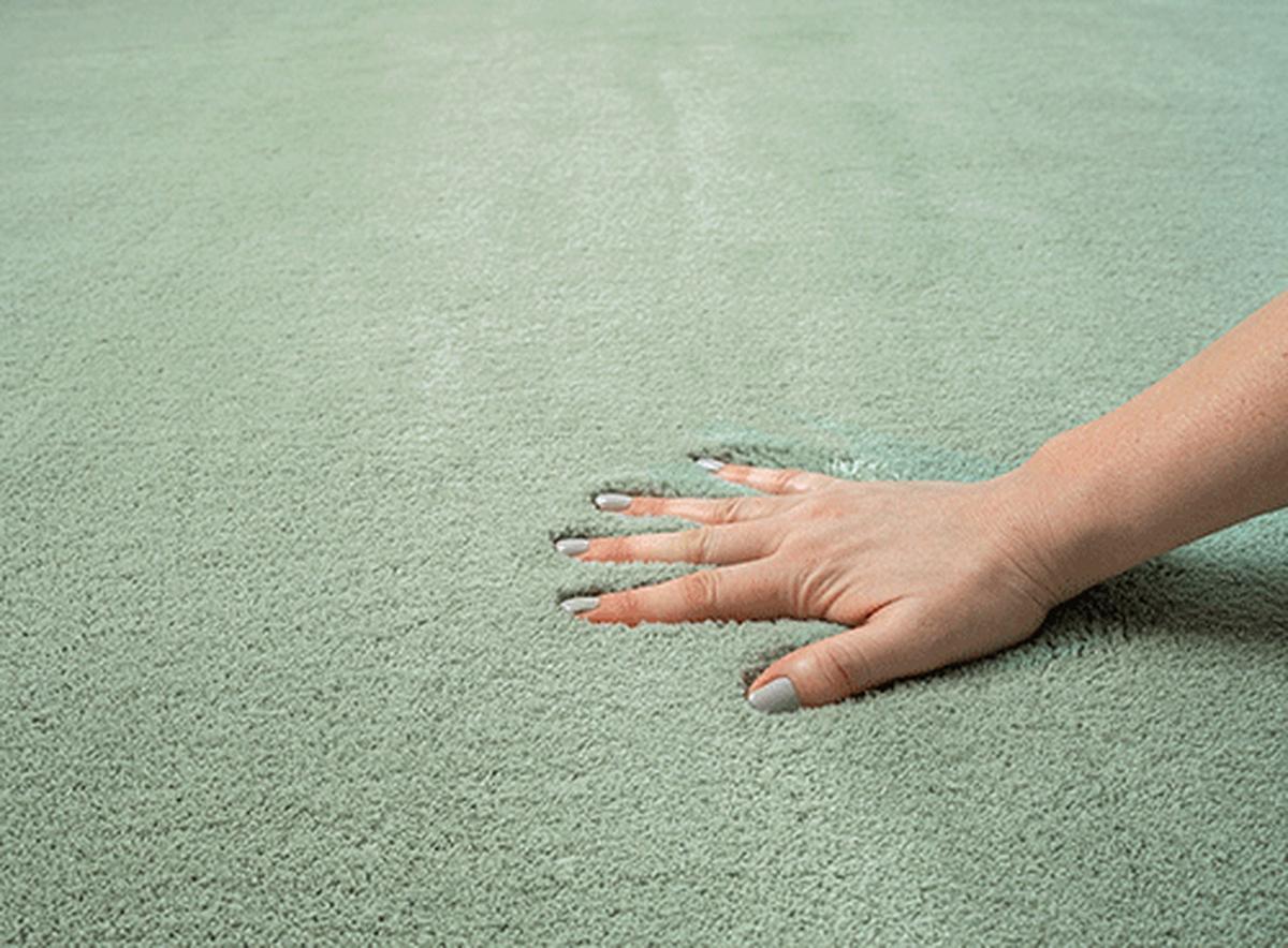 TEPPICH Hochflor ALDAN Antirutsch Uni Polyester Grün 120 x 160 cm - Grün, Textil (120/160cm) - KADIMA DESIGN