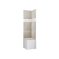 GARDEROBEN-SET Orion XXI - Beige/Weiß, Holzwerkstoff/Kunststoff (42/186/46cm) - MIRJAN24