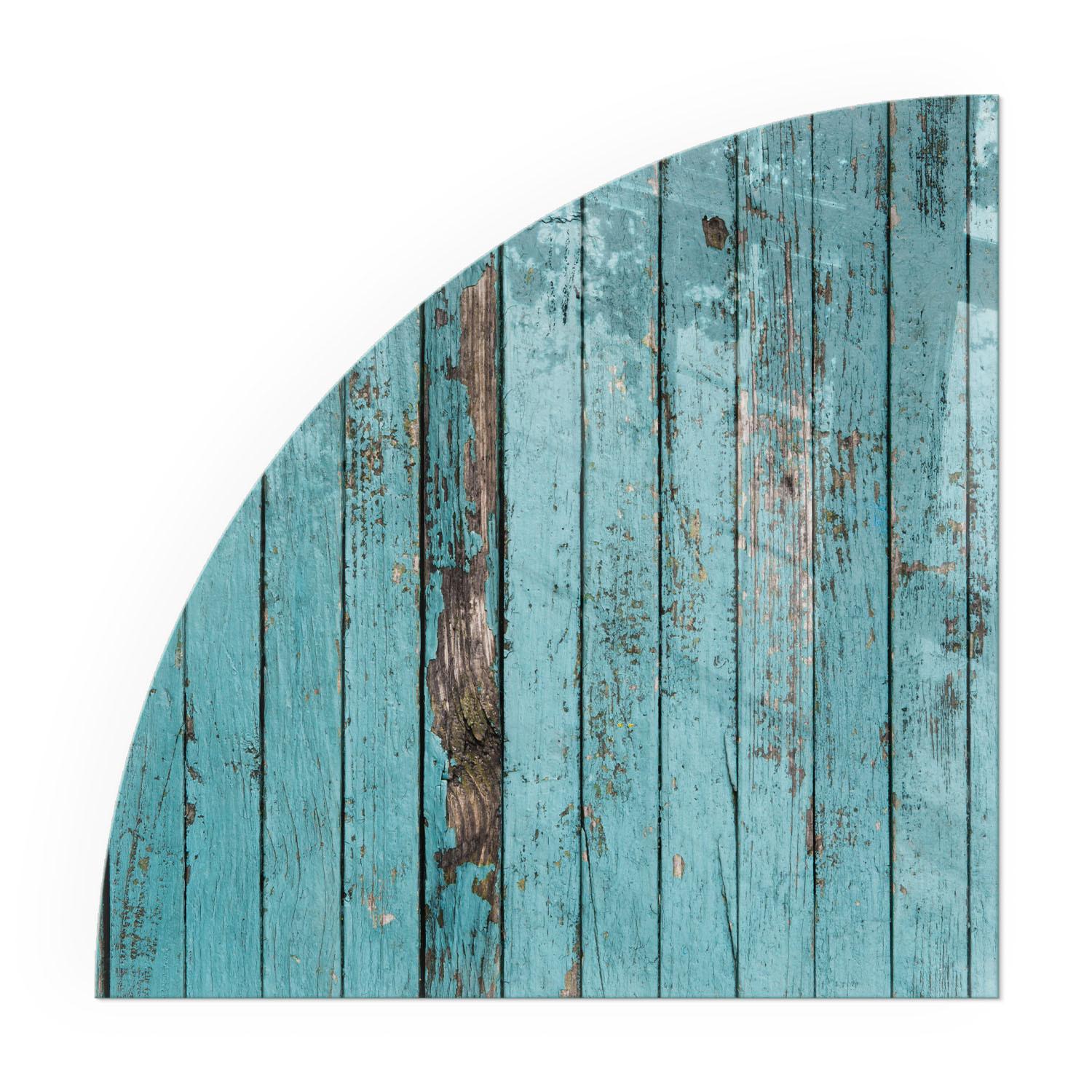 GLASPLATTE für Kamin 100x100 cm - Türkis, Glas (100/100/0.4cm) - TULUP