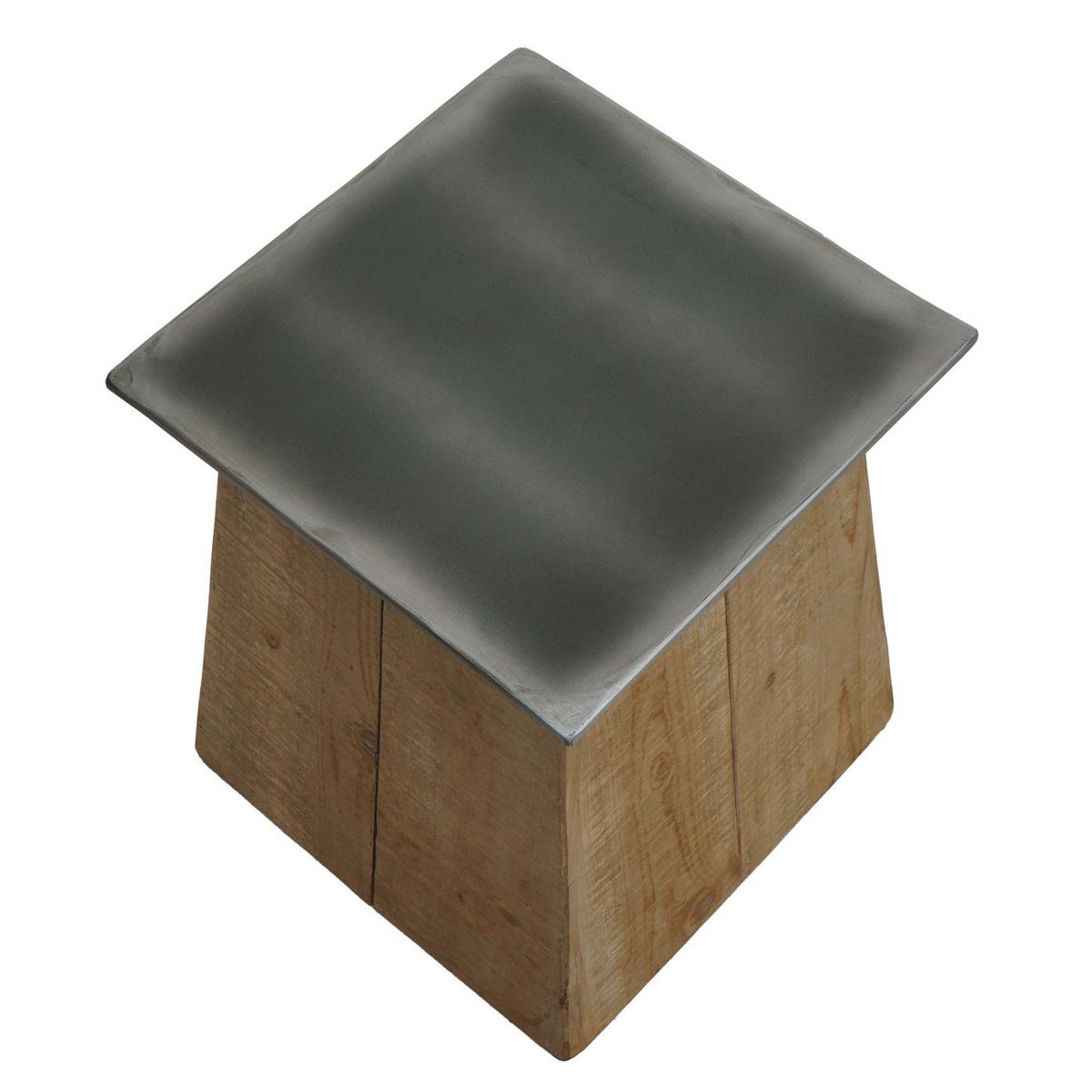 BEISTELLTISCH L76B quadrat Braun, Grau - Braun/Grau, Holz (36/36/45cm) - MCW