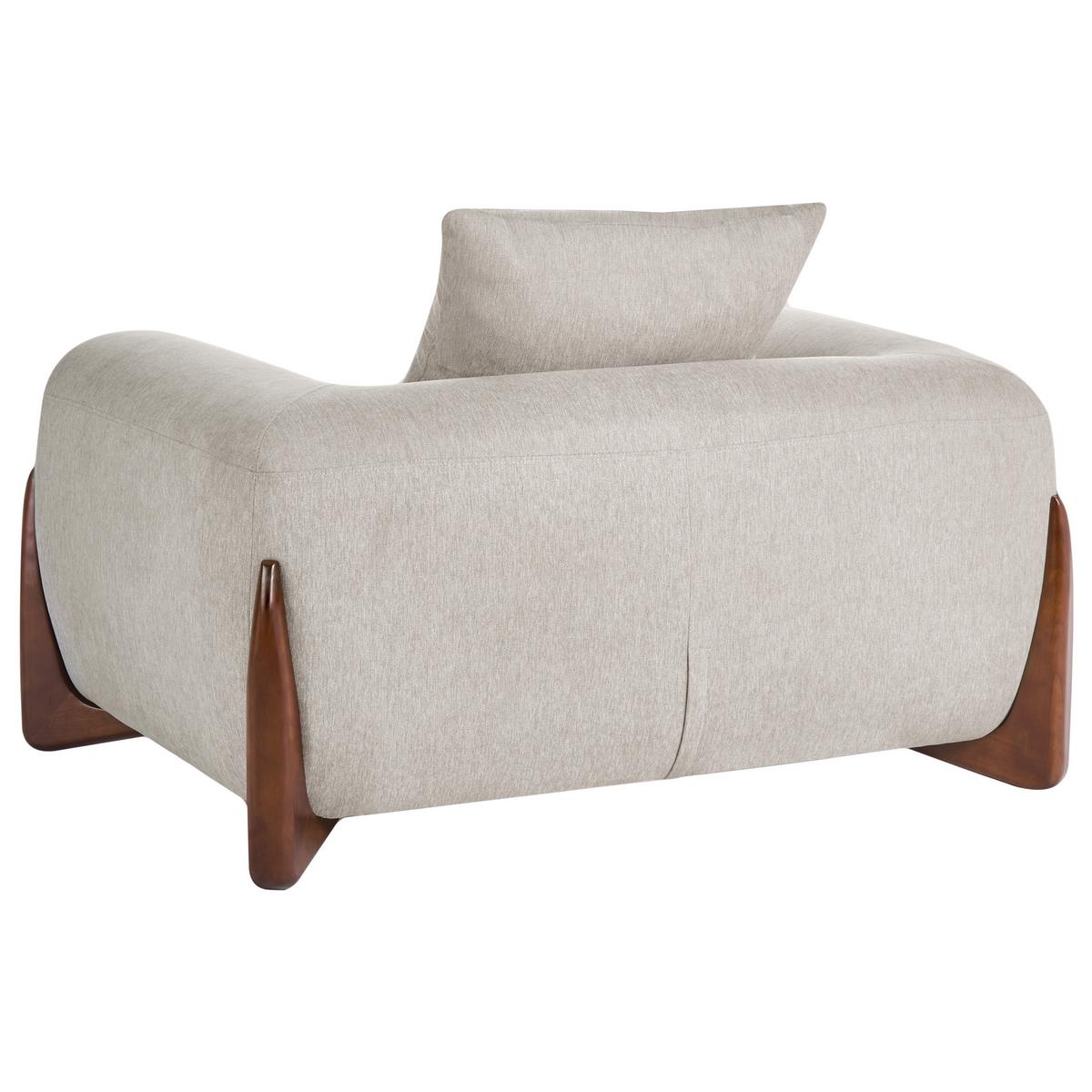 SESSEL Taupe Vinliden - Taupe, Textil (118/62/87cm) - Beliani