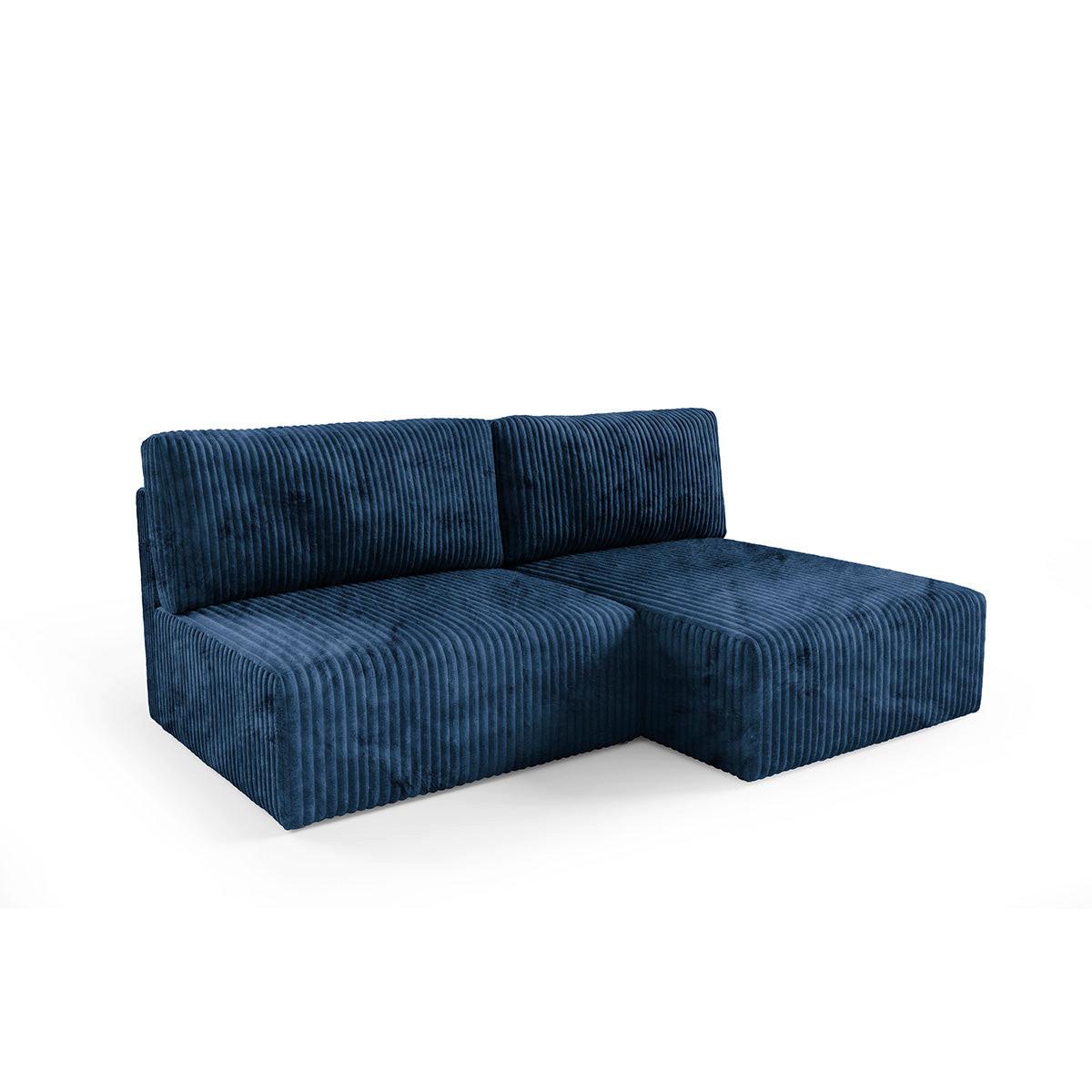 ECKSOFA Angela 3 Sitzplätze Marineblau - Blau, Holz (210/149cm) - Petits-meubles