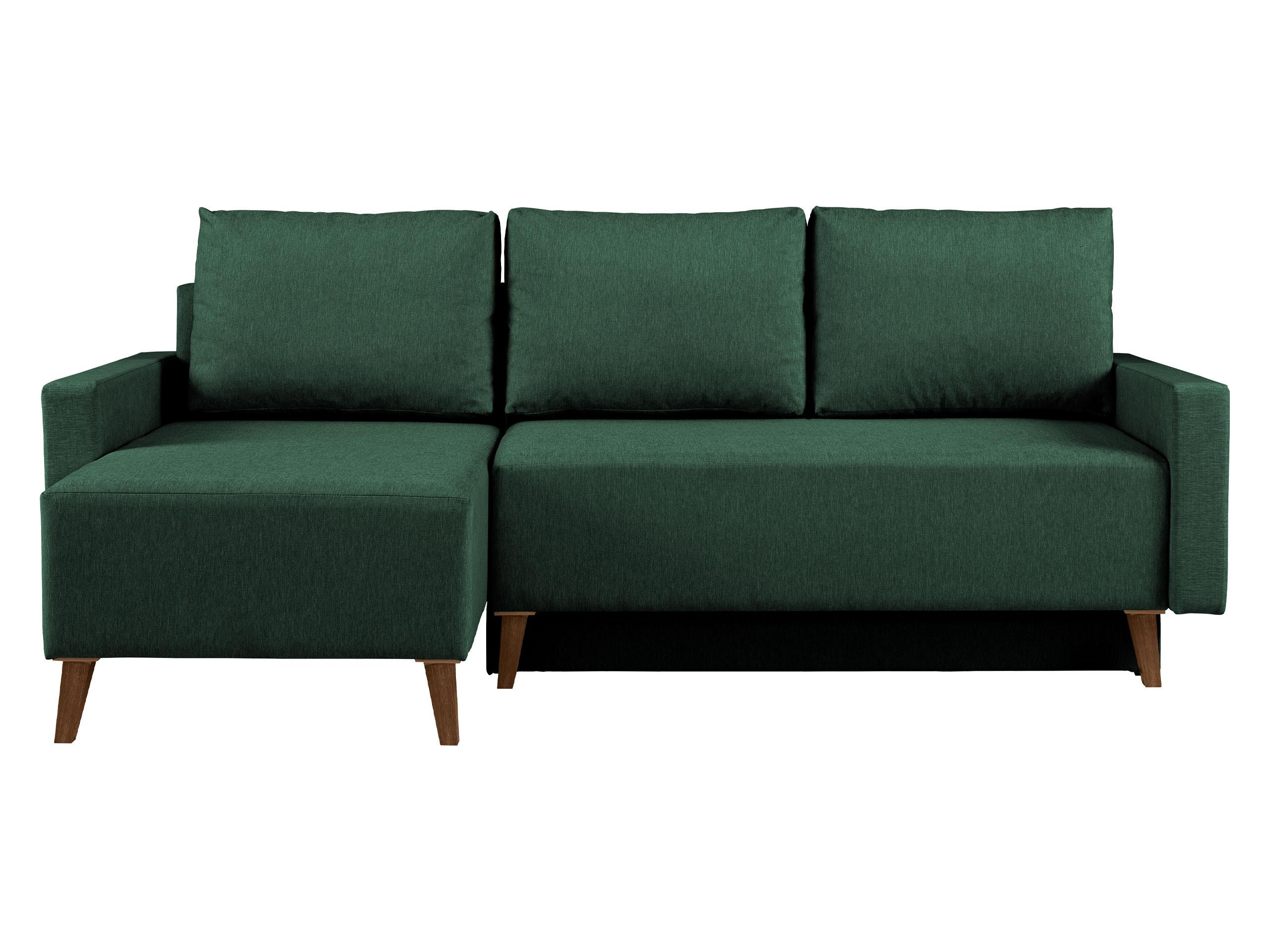 ECKSCHLAFSOFA Oviedo - Grün, Holz/Kunststoff (225/140cm) - MIRJAN24