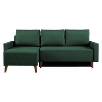 ECKSCHLAFSOFA Oviedo - Grün, Holz/Kunststoff (225/140cm) - MIRJAN24