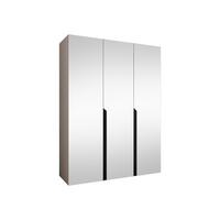 DREHTÜRENSCHRANK Mila III 150 - Kaschmir/Schwarz, Holzwerkstoff/Kunststoff (150/202/52cm) - MIRJAN24