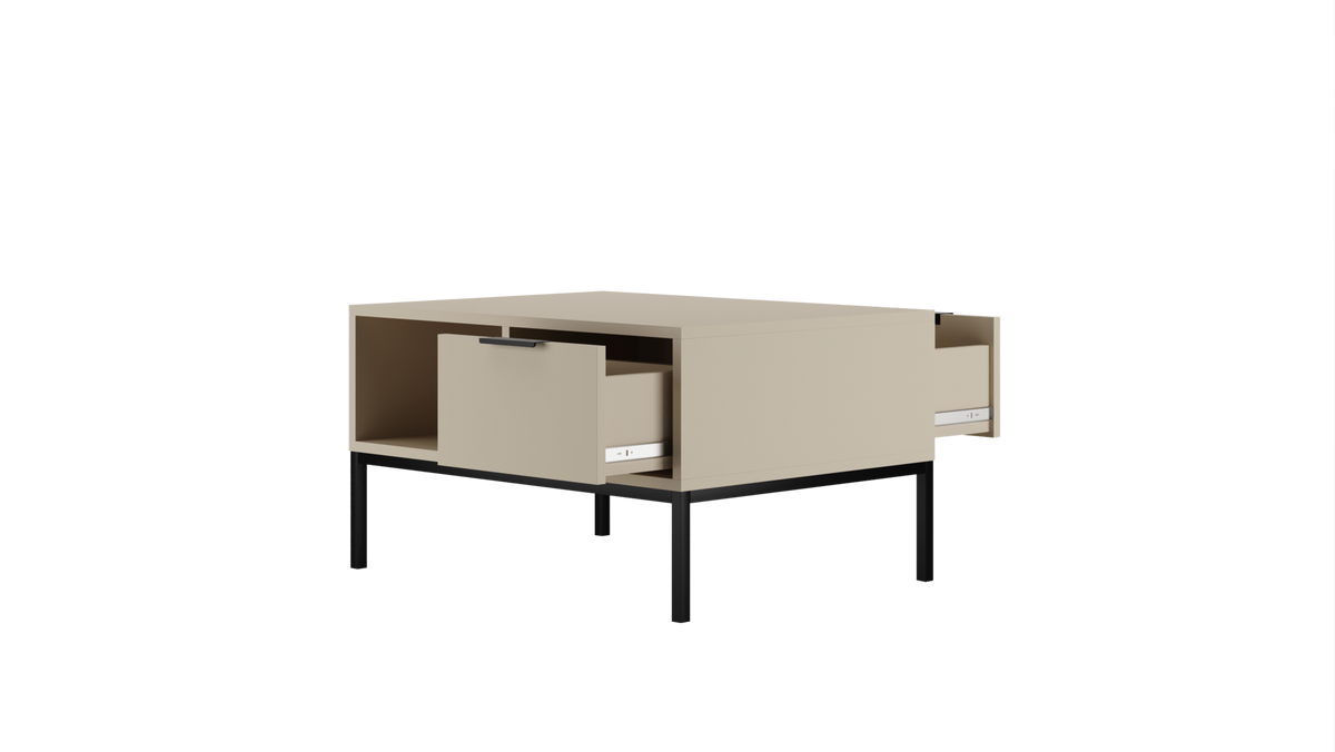 COUCHTISCH Austin 60/45/80 - Kaschmir/Schwarz, Holzwerkstoff (80/60/45cm) - RAUMHIRSCH FURNITURE