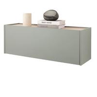 HÄNGESCHUHSCHRANK in Salbei Grün mit Eiche, Flurkommode Hängeschrank, 100 cm - Salbeigrün/Eichefarben, Holz/Holzwerkstoff (100/35/30cm) - Furn.Design