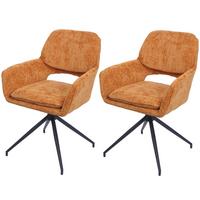 ESSZIMMERSTUHL Orange 2er-Set - Currygelb/Orange, Textil (57/86/61cm) - MCW