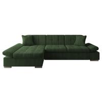 ECKSOFA Montana Cord, Seite: Links - Dunkelgrün, Holz/Textil (278/161cm) - MIRJAN24