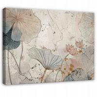 LEINWANDBILD Blumen Beton Beige 100x70 cm - Multicolor, Holzwerkstoff (100/70cm) - Wallarena