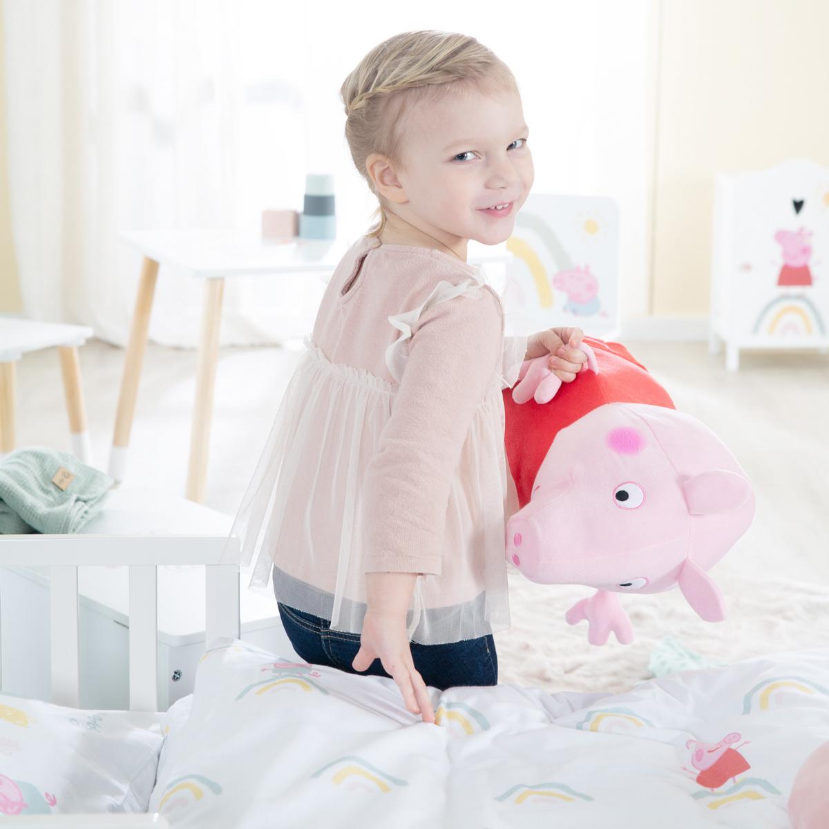 BABYBETTWÄSCHE Peppa Pig 100x135 cm - Weiß, Textil (100/135cm) - Roba