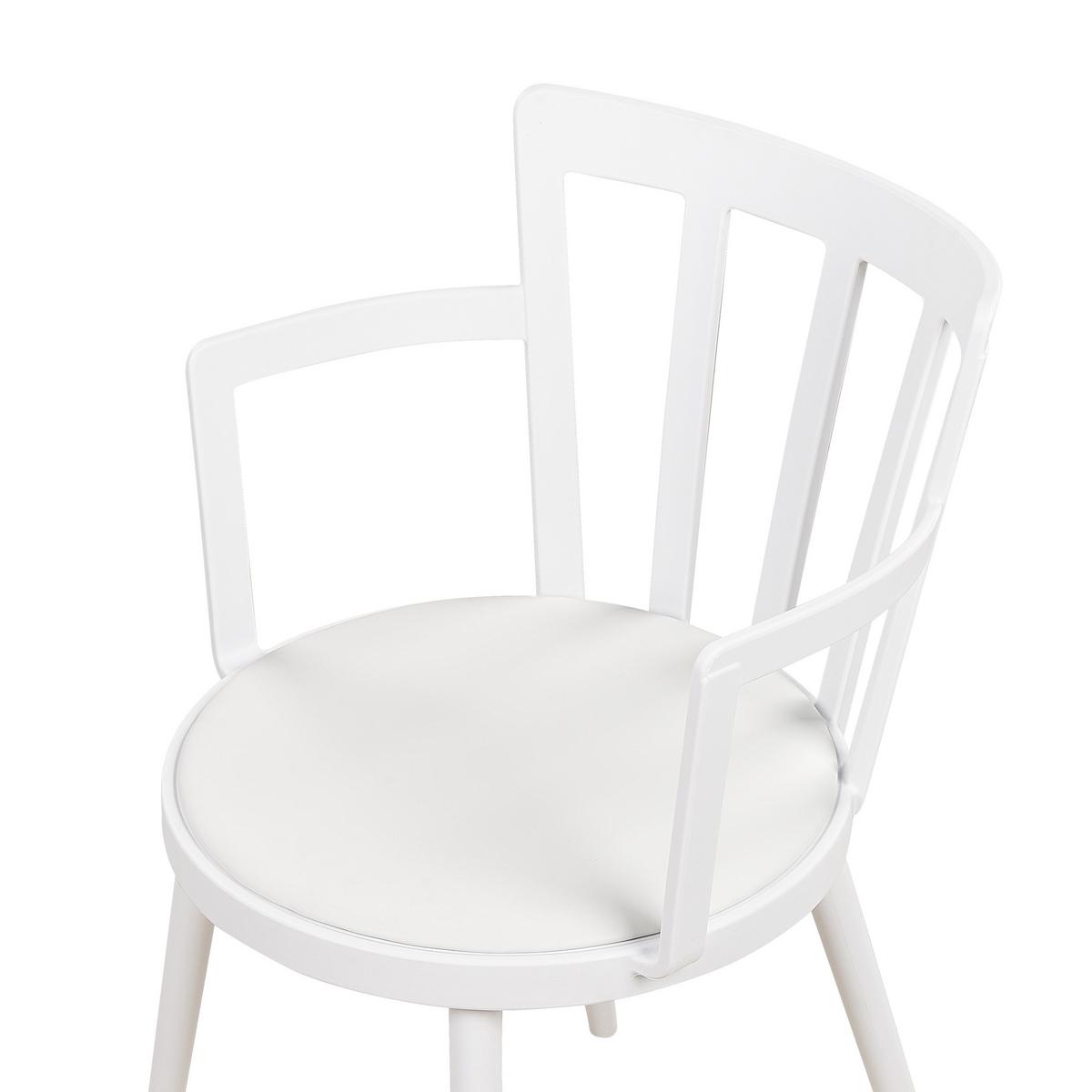 ESSZIMMERSTUHL 4er-Set Kunststoff Weiß Morill - Weiß, Kunststoff (45/77/52cm) - Beliani