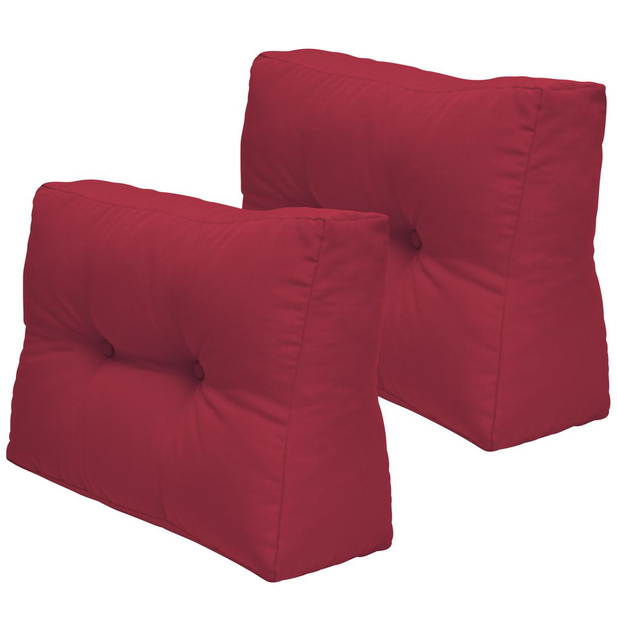 PALETTENKISSEN Eco Elements Rücken 60/40/20cm Rot (2tlg) - Rot, Textil (20/40/60cm) - Beautissu 