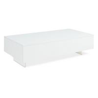 COUCHTISCH Lärketorp 115/55/31 - Weiß Hochglanz, Holzwerkstoff (55/115/31cm) - [en.casa]