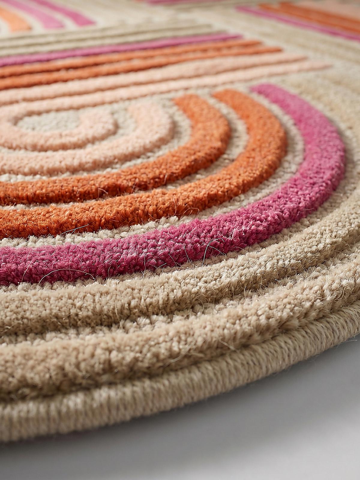 WOLLTEPPICH SOAR, abstrakt, Rosa, 200 x 300 cm - Rosa, Textil (300/200cm) - KADIMA DESIGN