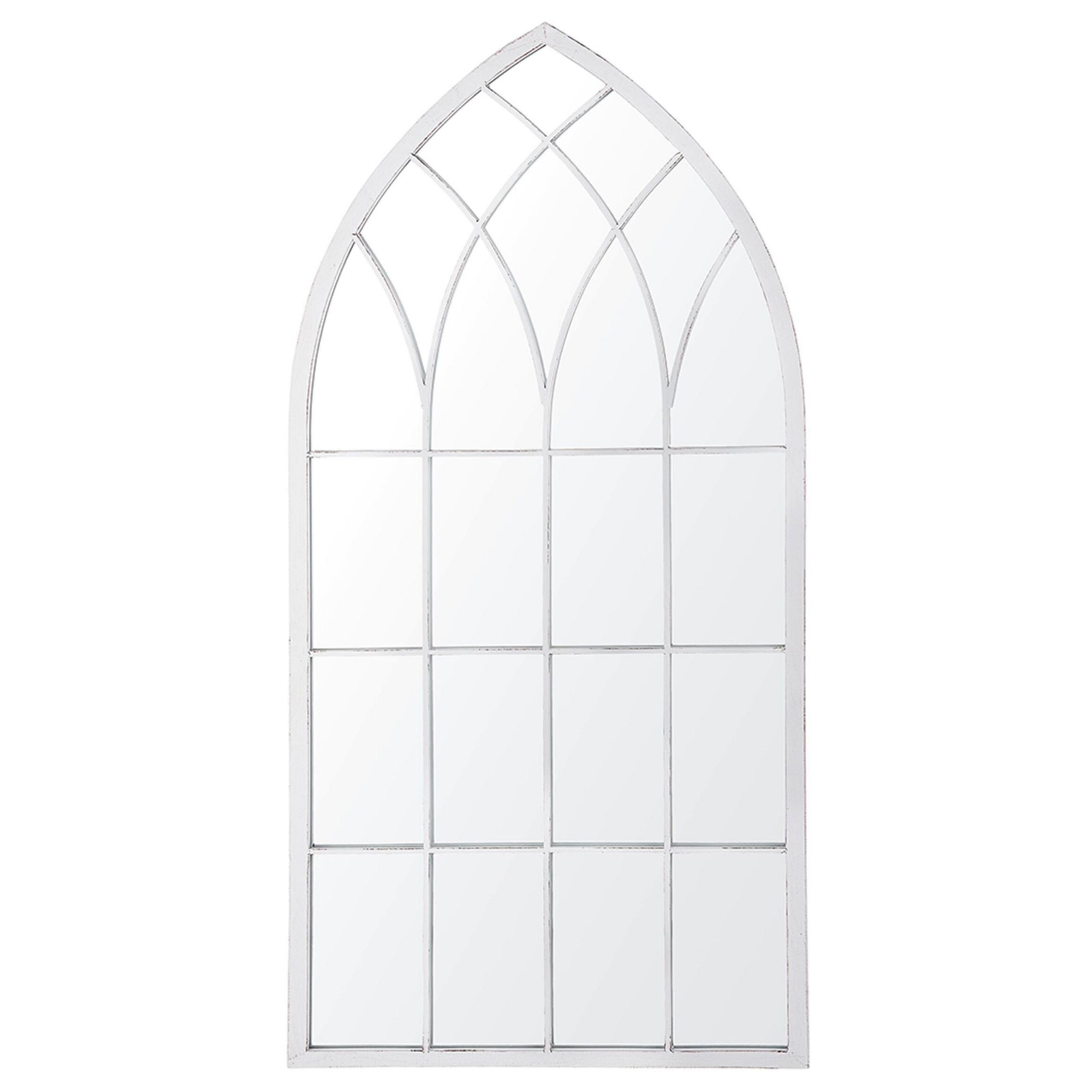 WANDSPIEGEL grau Fensteroptik 50/115 cm Cassel - Grau, Metall (50/115/2cm) - Beliani