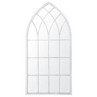 WANDSPIEGEL grau Fensteroptik 50/115 cm Cassel - Grau, Metall (50/115/2cm) - Beliani