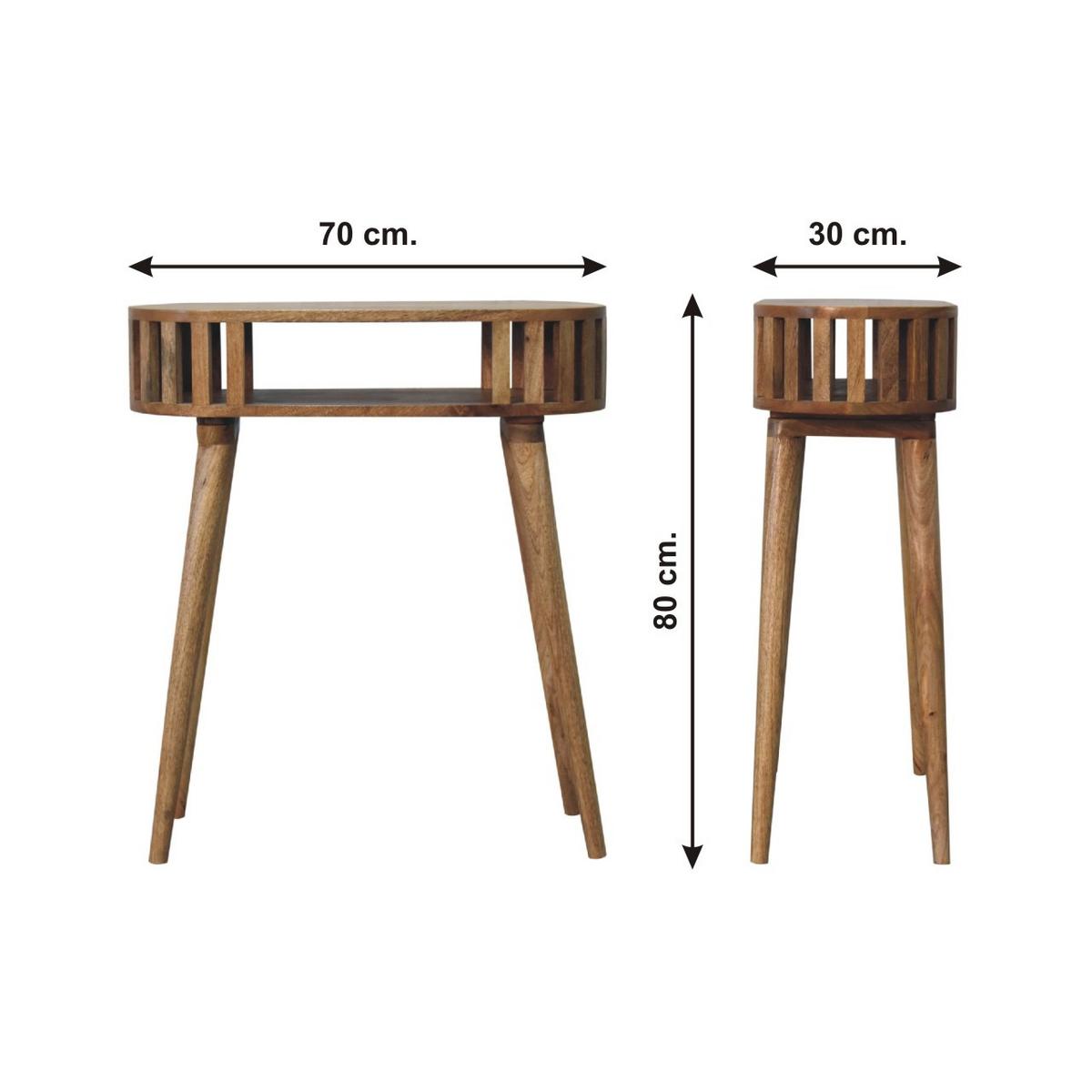KONSOLE Ariella, Offenes Regal, Beige - Beige, Holz (30/70/80cm) - Artisan Furniture