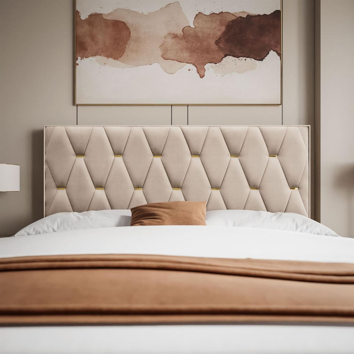 BOXSPRINGBETT IZOLDA mit Bettkasten und Topper 180x200 cm Royal Velvet 170 - Beige, Textil - Lookway