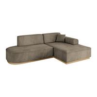 ECKSOFA Ottomane Rechts IREA-L1-v2 - 234x171x83 cm Braun - Braun, Holzwerkstoff/Textil (171/234cm) - ALTDECOR