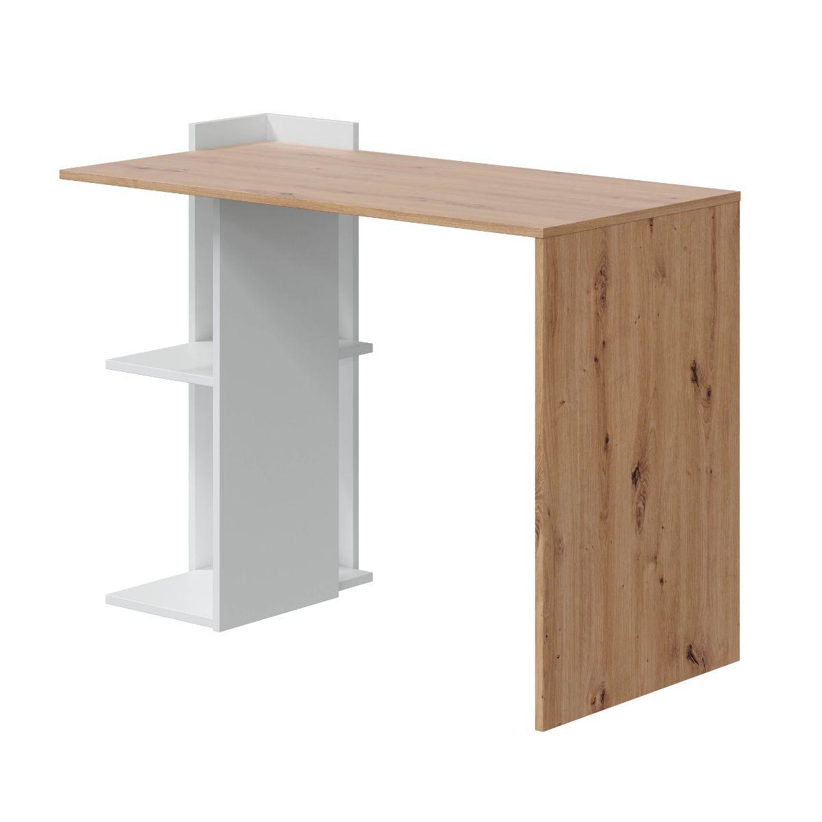 SCHREIBTISCH Kenia - L100 cm - Eschefarben, Holzwerkstoff (52/52/78cm) - Calicosy