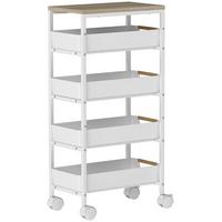 KÜCHENWAGEN Metall Kunststoff Weiß - Weiß, Metall (24/82/39.5cm) - HOMCOM