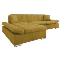ECKSOFA Montana Premium, Seite: Links - Currygelb, Holz/Textil (278/161cm) - MIRJAN24