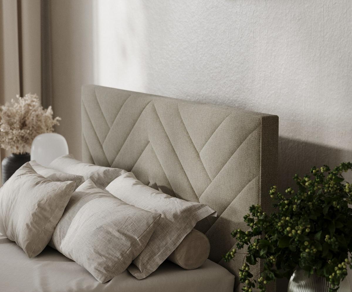POLSTERBETT Arco 140/200 cm Olivgrün im Asti Stoff - Schwarz/Naturfarben, Holz/Holzwerkstoff (140/200cm) - AltaBeds