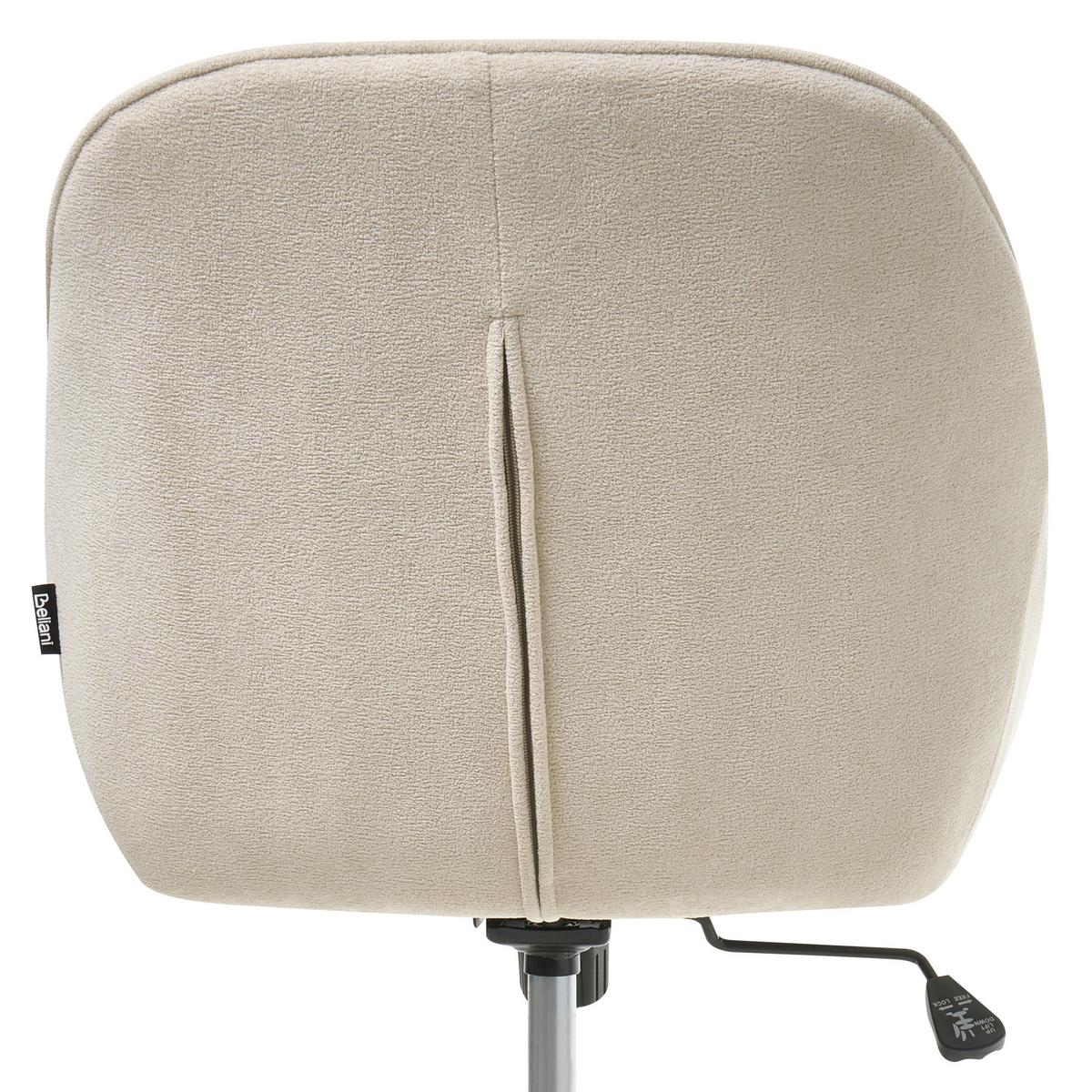 SCHREIBTISCHSTUHL Samtstoff Hellbeige Bardsdale - Beige, Textil (54/77/54cm) - Beliani