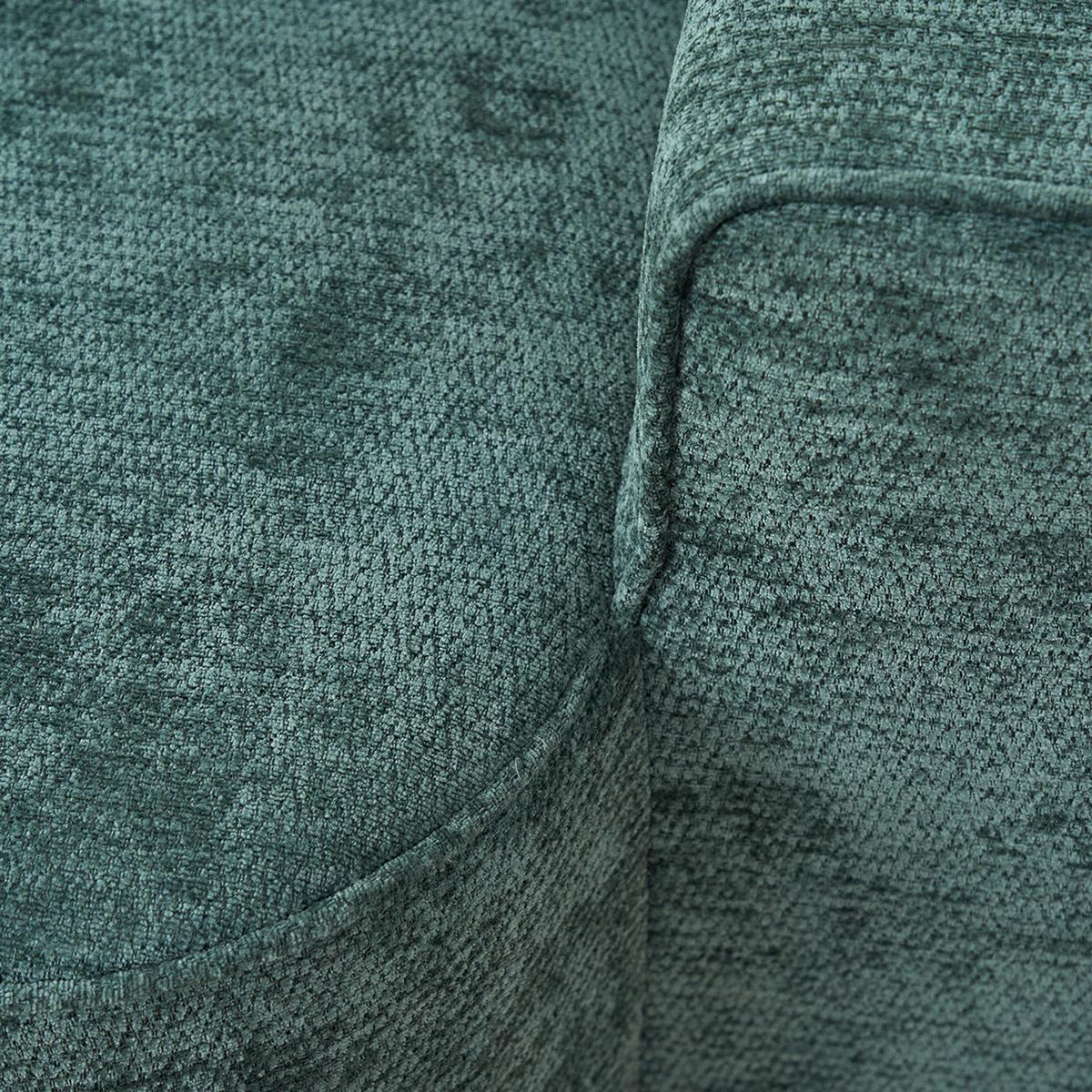 CHAISE LONGUE premium chenille relaxliege montagefrei - Grün, Textil (144/65/112cm) - Urban Meuble