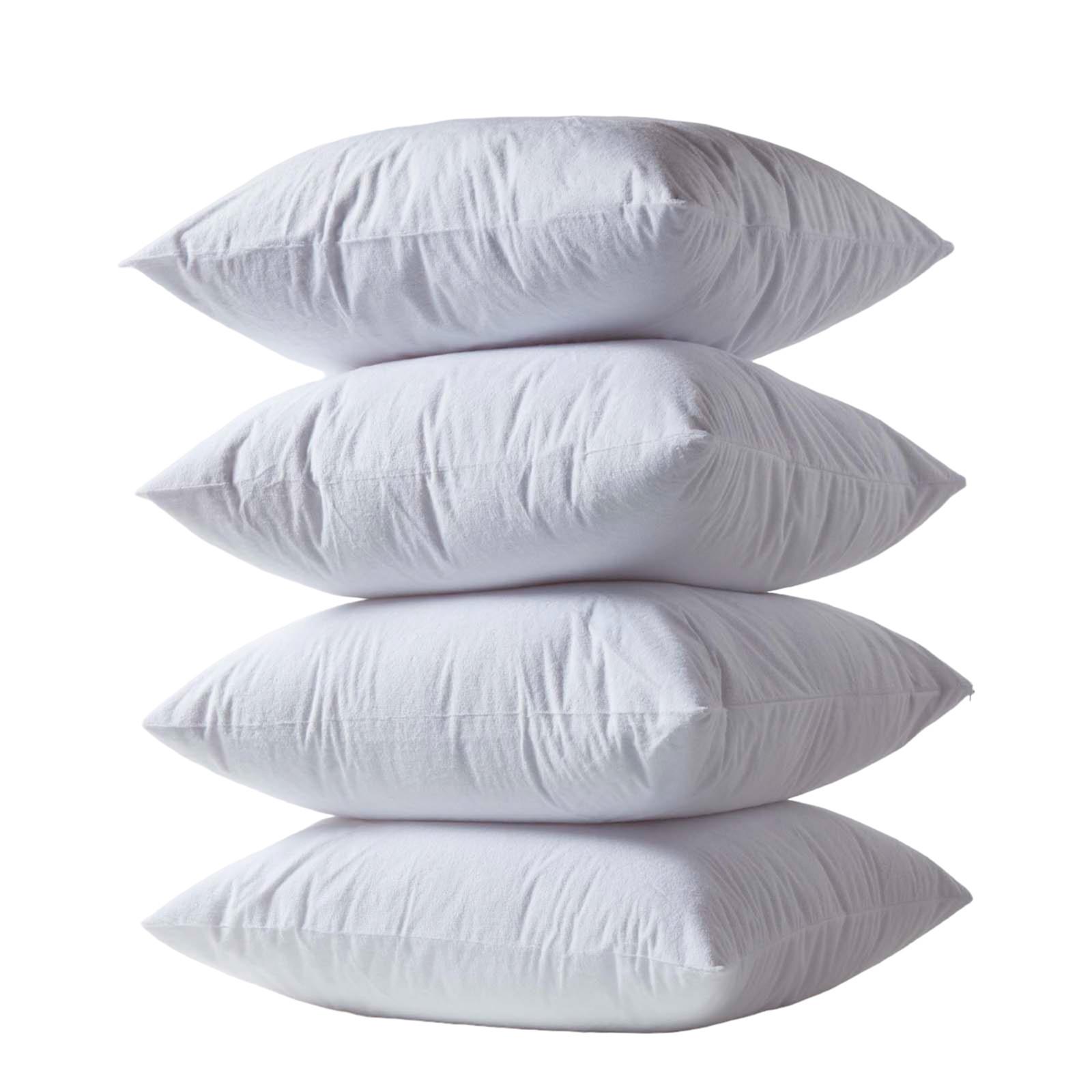 KISSENSCHONER Frottee wasserdicht 65/65 cm, 4er-Set mit Reißverschluss - Weiß, Textil (65/65cm) - Homescapes