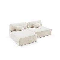 ECKSOFA Georgia Cremeweiß - Weiß, Holz (236/148cm) - Petits-meubles