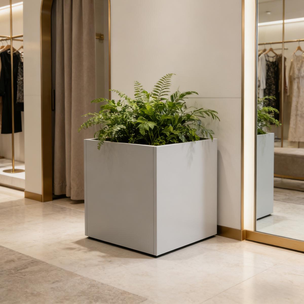 PFLANZKÜBEL Vaargel - Beige, Metall (60/60/60cm) - casa.pro