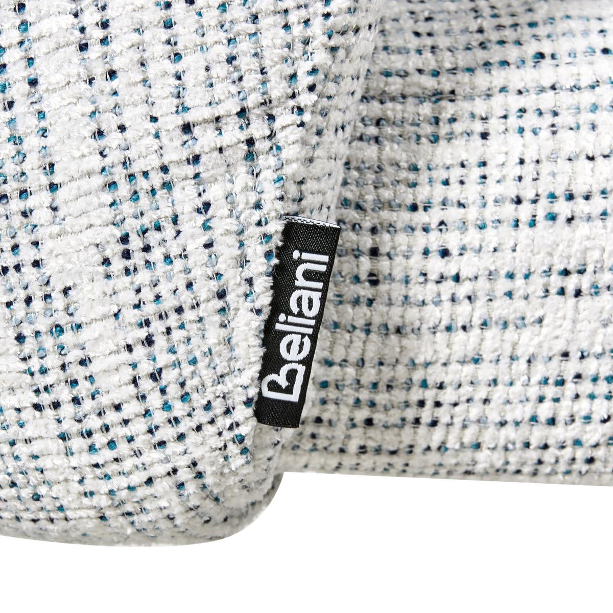ESSZIMMERSTUHL 2er-Set Weiß/Blau Zana - Blau/Weiß, Textil (55/81/56cm) - Beliani