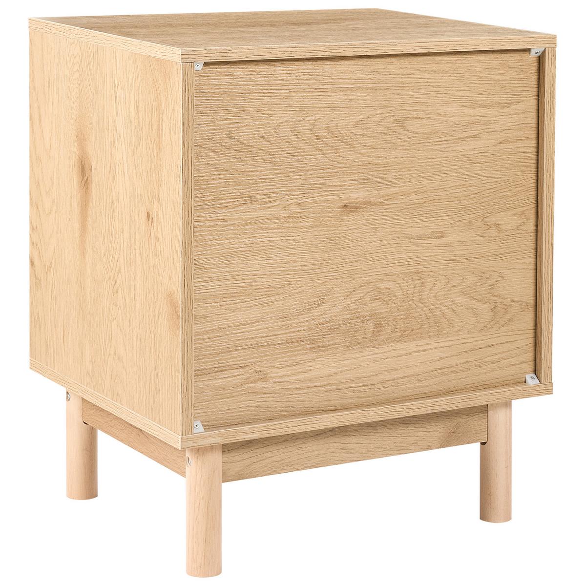 NACHTTISCH mit 2 Schubladen Hellbraun Costello - Hellbraun, Holzwerkstoff (40/48/59cm) - Beliani