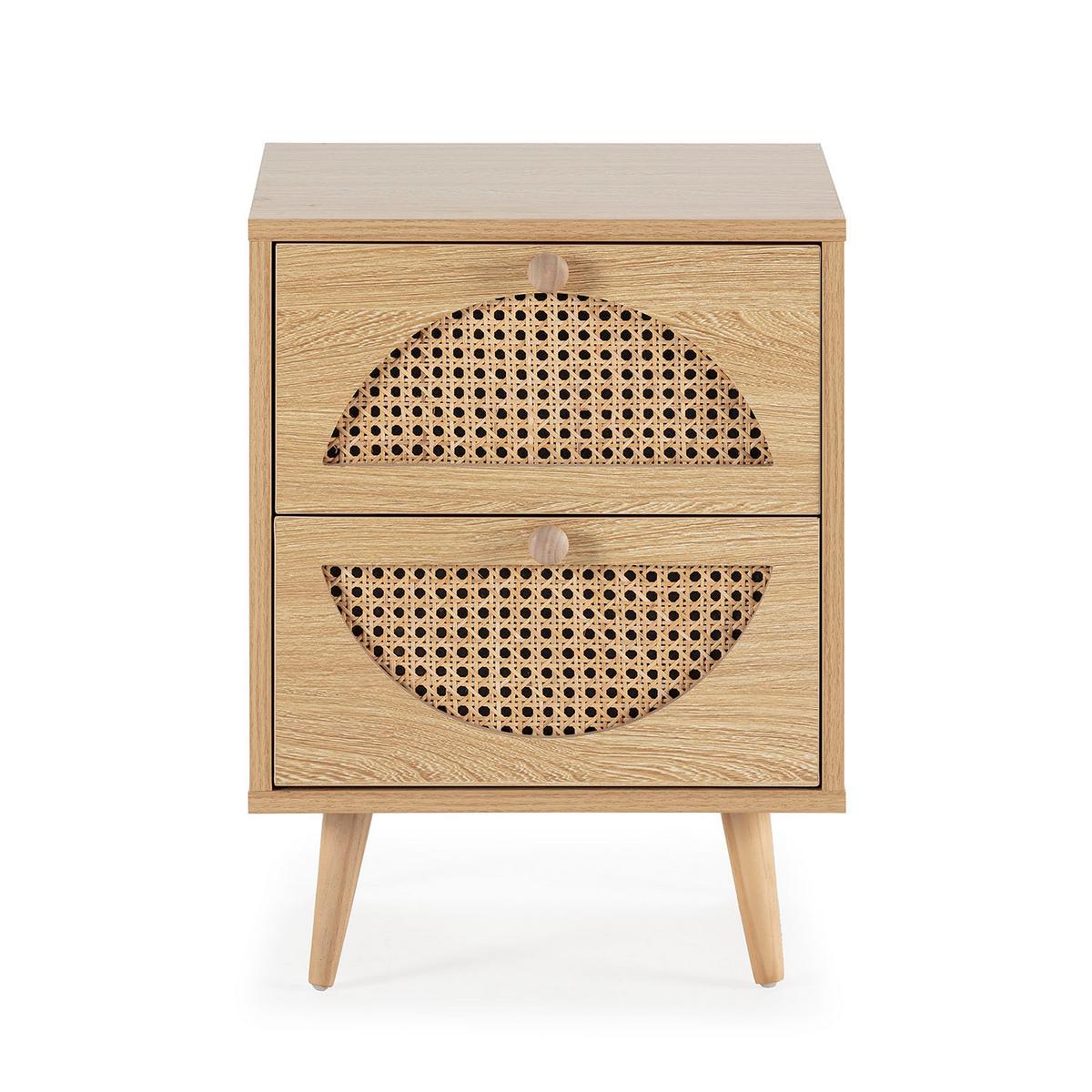 NACHTTISCH Luna 2 Schubladen, eichefarben - Honigeiche, Holz/Holzwerkstoff (40/53/35cm) - VS Venta-stock