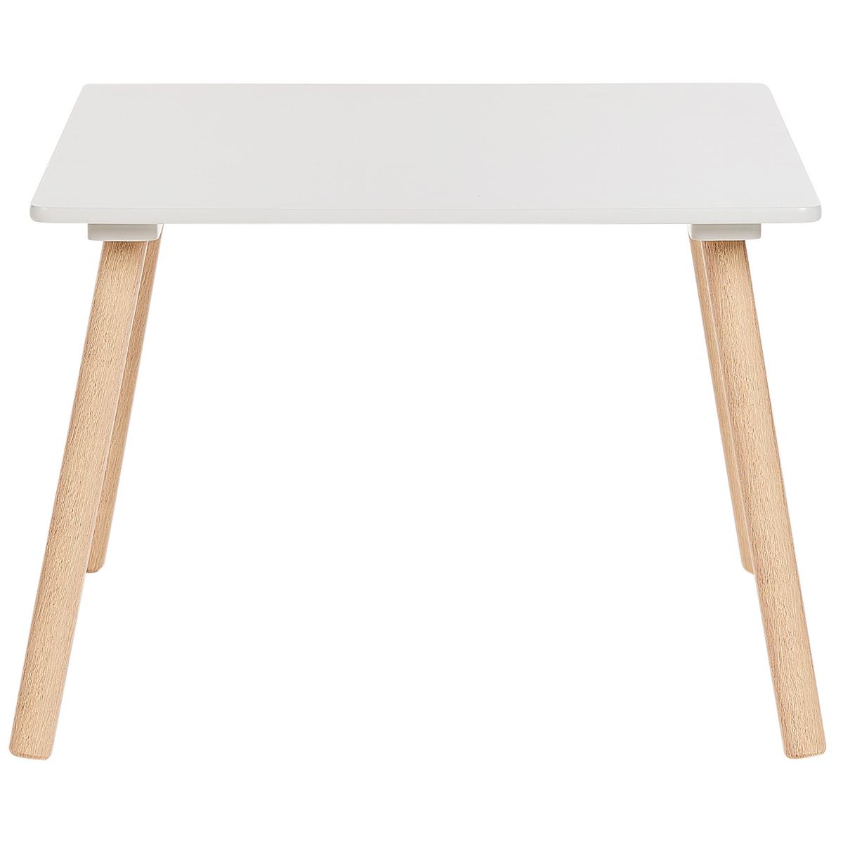 KINDERTISCH mit Stühlen Weiß Wringley - Weiß, Holzwerkstoff (60/42/60cm) - Beliani