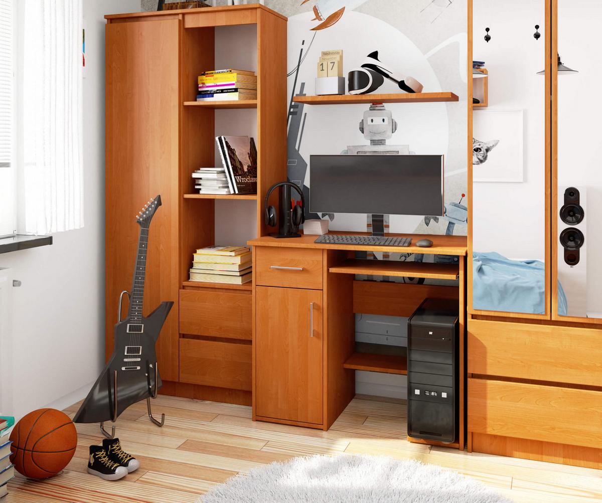 SCHREIBTISCH Erlefarben 74/90/50 - Erlefarben, Holzwerkstoff (124/85/74cm) - RAUMHIRSCH FURNITURE