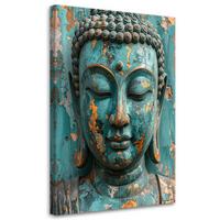 LEINWANDBILD Zen und Orientalisch 40x60cm - Türkis, Textil (40/60cm) - Feeby