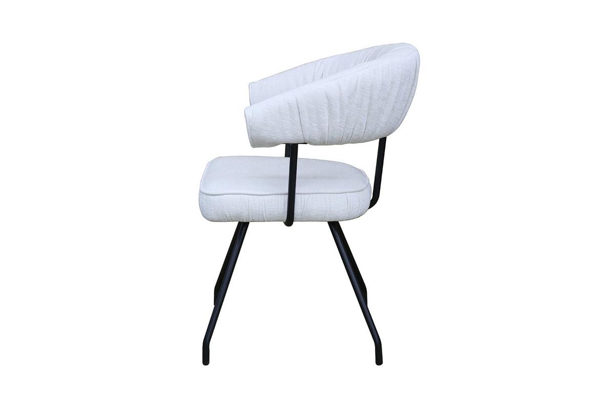 ESSZIMMERSTUHL RUNA Cremeweiß Webstoff (1er-Set) - Creme, Kunststoff/Textil (60/82/59cm) - KAWOLA