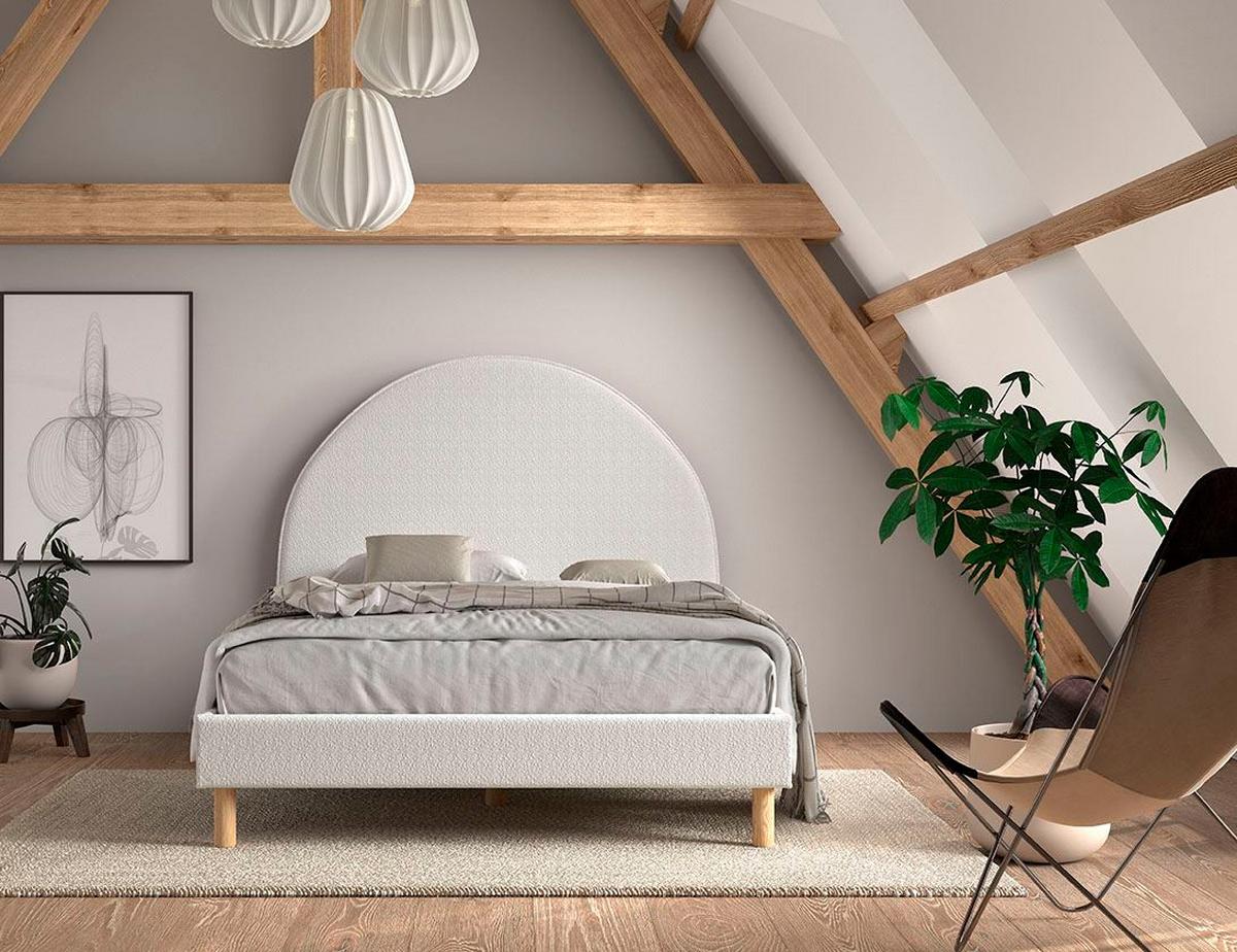 POLSTERBETT Karlotta 147x132x212 aus Holzwerkstoff in Weiß - Weiß, Holzwerkstoff (140/200cm) - 58aufmkessel