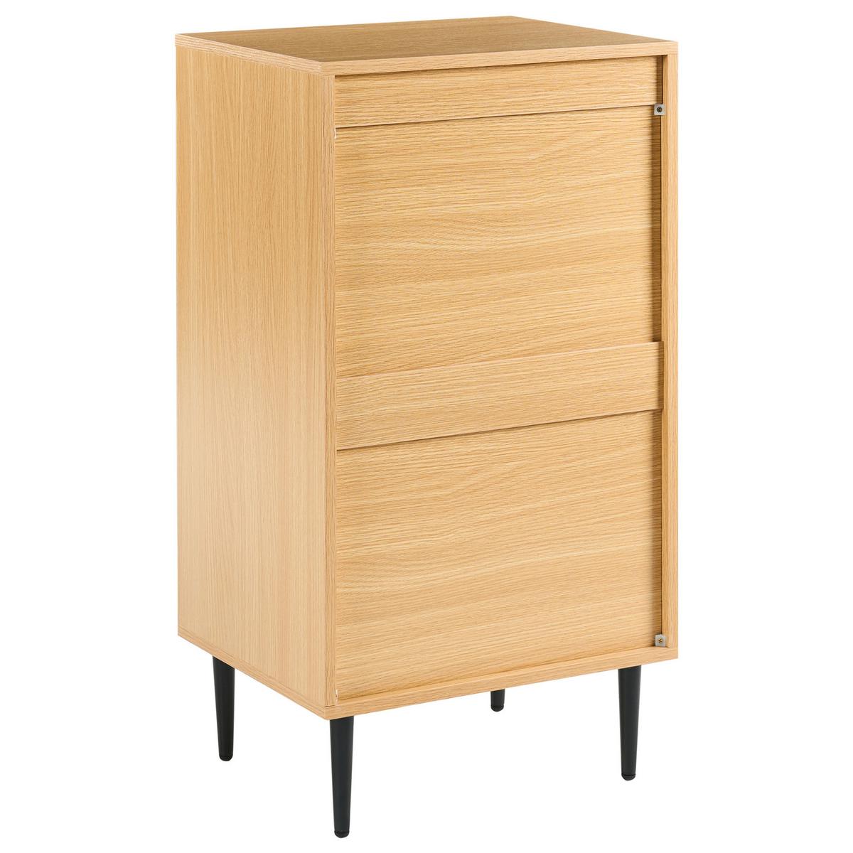 KOMMODE mit 4 Schubladen Hellbraun Keith - Hellbraun, Holzwerkstoff (48/90/40cm) - Beliani