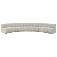 WOHNLANDSCHAFT modulares Sofa Montra-U1 - 490x174x70 cm Creme - Hellgrau/Creme, Holzwerkstoff/Textil (490/70/174cm) - ALTDECOR